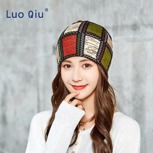 4pcs/lot) Women Hat Polyester Adult Casual Floral Womens Hats Spring Autumn Two Used Female Cap Scarf 4 Colors