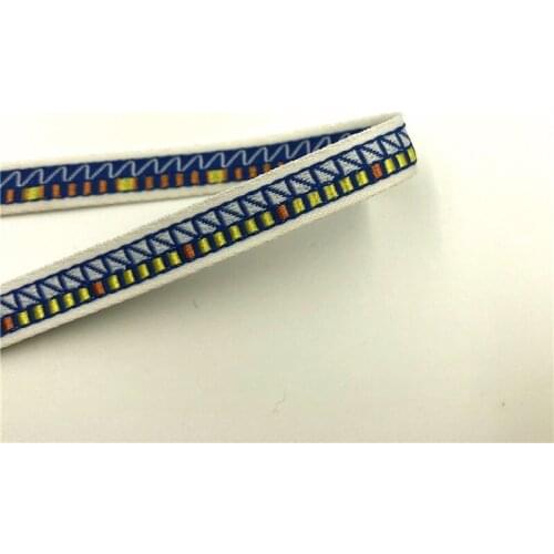 5Yards 11mm 3/8" Packing Handmade Jewelry White Triangles Jacquard Ribbon DIY Sewing Supplies Hair Bow Clothes Bags Accessories