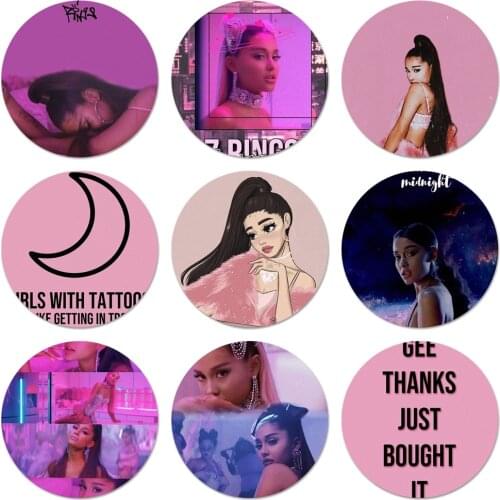58mm Rings Ariana Grande Badge Brooch Pin Accessories For Clothes Backpack Decoration gift