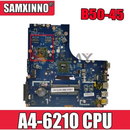 Akemy BRAND NEW. B50-45 MAINBOARD.ZAWBB LA-B291P FOR LENOVO B50-45 LAPTOP MOTHERBOARD , A4-6210 PROCESSOR+GPU
