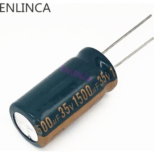 1pcs/lot T21 Low ESR/Impedance high frequency 35v 1500UF aluminum electrolytic capacitor size 13*25 1500UF35V 20