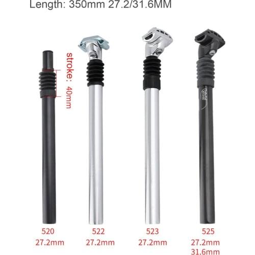 Bicycle Suspension Seatpost Shock Absorber 27.2/31.6mm X350mm Alu MTB Bike Saddle Seat Post Tube Setback