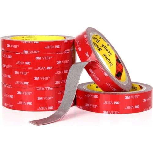 Clear/Grey Two Colors 3M VHB Acrylic Foam Tape 1.0MM Thick, High Temperature Transparent Double-Sided Tapes For Car/Home