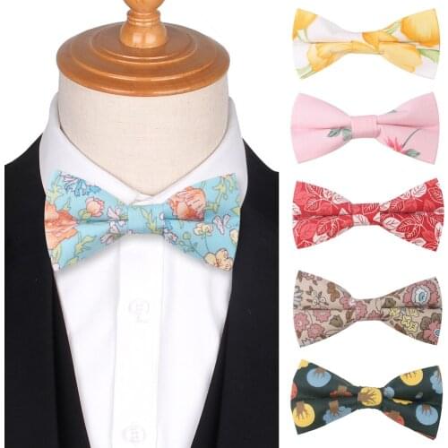 Cotton Bowtie Casual Shirts Bow tie For Men Women Floral Print Bow Ties For Wedding Party Bow knot Adult Bowties Cravats