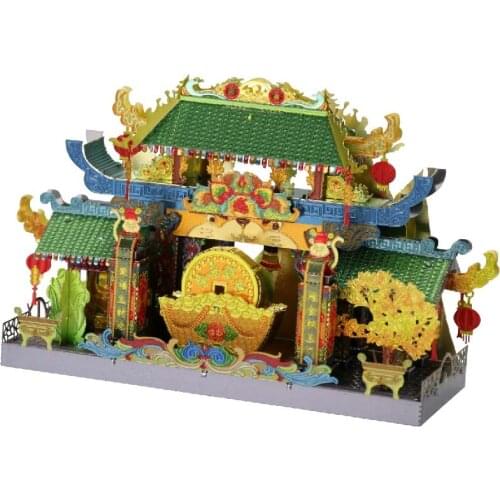 Art Model MU 3D Metal Puzzle Memorial Archway Chinatown building model kits model DIY Laser Cut Jigsaw Model For children Toys
