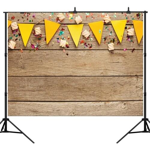Lyavshi Background photography Baby Birthday Party wooden Board flag Portrait Photography Backdrops Photocall Photo Studio