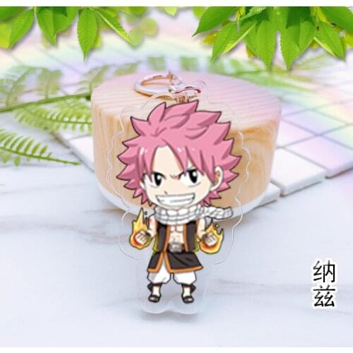 Fairy Tail Fashion Anime Acrylic Key Chains Cartoon Keyring Keychain Pendant Keyholder Unisex Gift