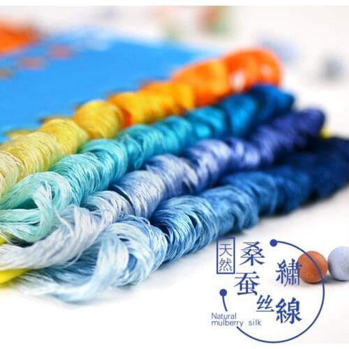 New Item Chinese 100% Silk Embroidery Thread Yarn embroidery floss for Sewing Article Loose packing