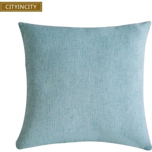CITYINCITY Solid Plain Cushion Cover Polyester Pillow Case Pillow cover Home modern decorative For sofa bed car seat 45x45 50x50