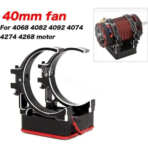 RC Motor Cooling Fan 40x40mm Aluminum holder for 1/10 1/8 RC Car 4068 4082 4092 4074 4274 4268 Brushless Motor