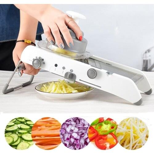 Vegetable Cutter Kitchen Tool Professional Grater Manual Adjustable 304 Stainless Steel Blades Multifunctional Fruits Slicer