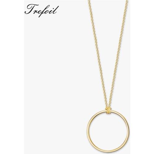 Link Chain Necklace Golden Large Carrier,2020 Spring New Fashion 925 Sterling Silver Jewelry Ethnic Gift For Women Men