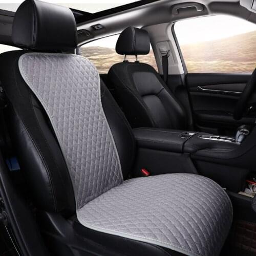 2020 Linen/Flax Stay On Car Seat Cushions, Single Universal Non Slide Easy Install Not Move Seats Cover Cool In Summer E6 X40