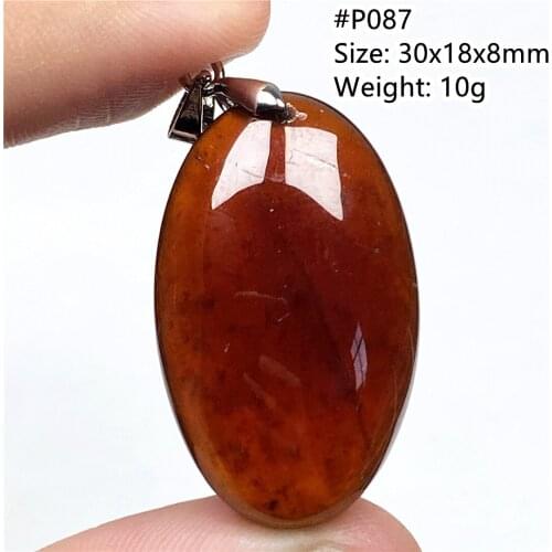 Top Natural Red Garnet Stone Pendant For Women Lady Men Healing Love Crystal 30x18x8mm Beads Silver Clear Gemstone Jewelry AAAAA