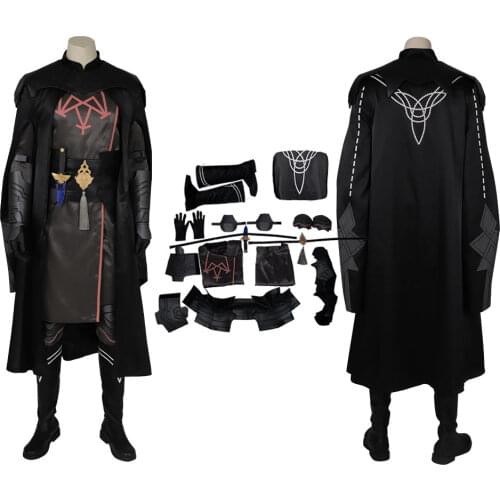 Fire Emblem Three Houses Byleth Cosplay Halloween Costumes For Men Adult Male Protagonist Outfit With Cape Full Set