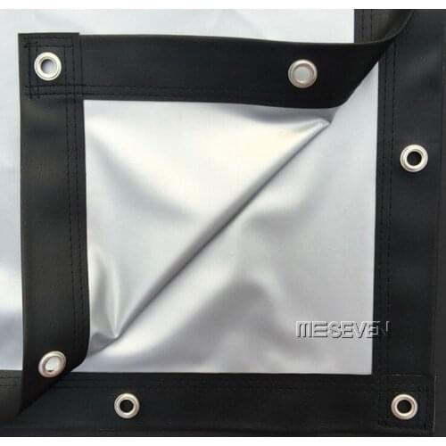 100 inches 16:9 Foldable High Quality Metal Silver Front Projection Screen for 3D Smart DLP Home Film Theater Projectors Display