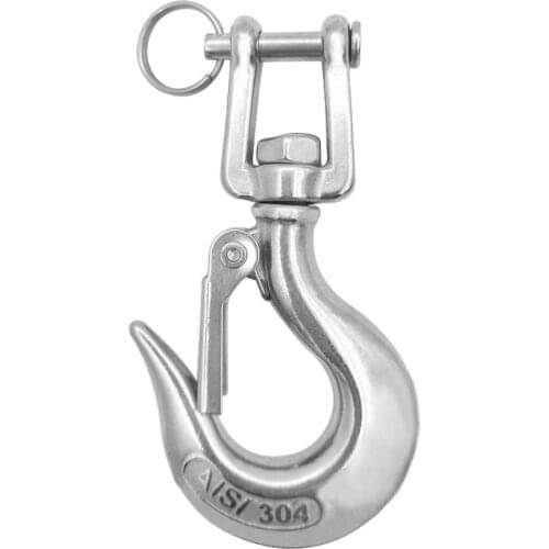 Brand New Silver Heavy Duty Stainless Steel 304 Spring Snap Hook Clip Keychain