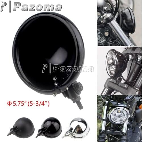Universal Steel 5.75 inch LED Headlight Bucket For Harley Dyna FXD Sportster XL1200 XL833 Custom Moto 5-3/4" Headlamp Housing