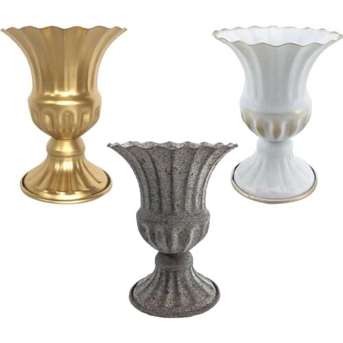 Retro Iron Flowerpot Floral Dried Flower Plant Vase Wedding Decor Elegant