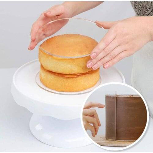 2Pcs Cake Plate Acrylic Round/Square Cake Disk Set Circle Cake Boards Homemade DIY Cake Base Decorating Stack Tiered Cake Plates
