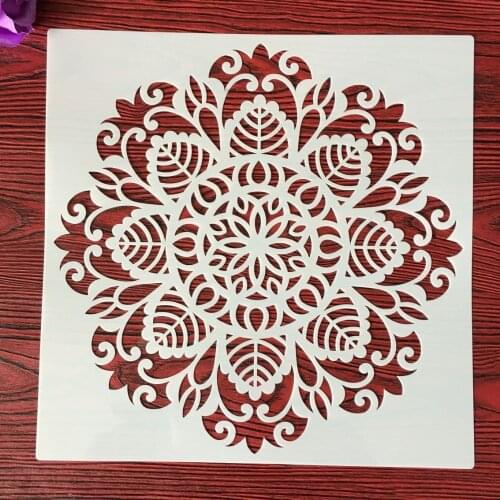 30 * 30cm Mandala DIY Layering Stencils Wall Painting Scrapbook Coloring Embossing Album Decorative Template for walls Flowers