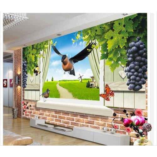 3d photo wallpaper murals custom Cartoon mural 3 d sky sitting room TV setting wall of freedom mural wallpaper home decoration