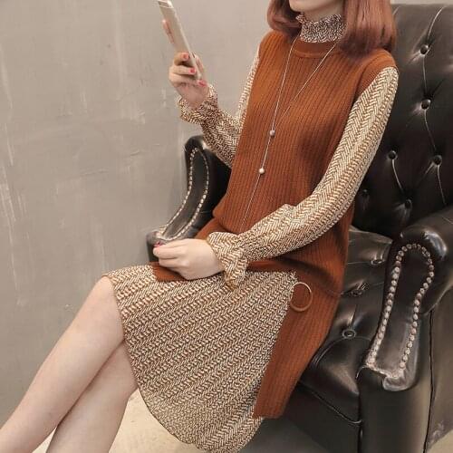 6999 (6 3 ranked no. 7) 2018 to film a new chiffon stitching half a turtleneck knitting skirt 65