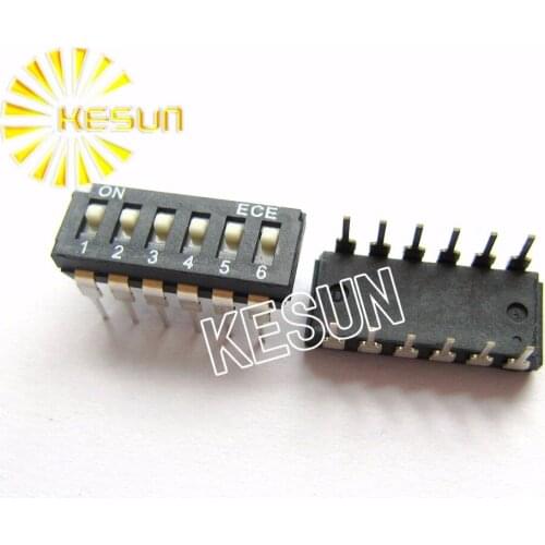 FREE SHIPPING 10PCSx 100% Original EAH106 6 Position 2.54mm Black DIP Switch EAH106EZ
