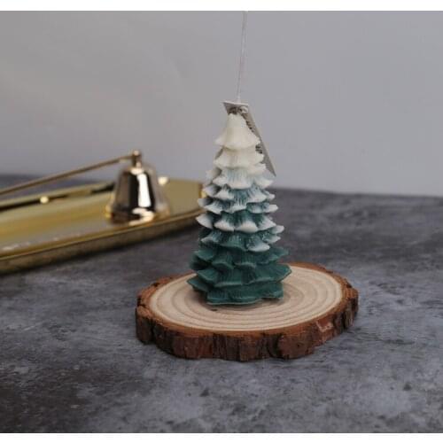Big DIY 3D Christmas Tree Decoration Silicone Candle Mold Form Handmade Resin Clay Crafts Moulds Decoration Tools Supplier