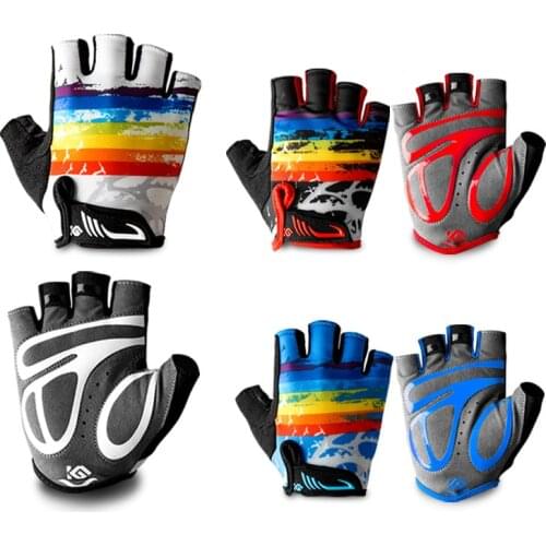 New Store Cycling Gloves Children Summer Sports Half Finger Bicycle Gloves Breathable Shockproof Kids Bike Gloves For Boy Girls
