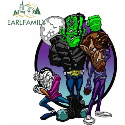 EARLFAMILY 13cm x 11.2cm for New Age Monsters Vinyl Car Stickers Scratch-proof Personality DIY Creative Window Trunk VAN Decal