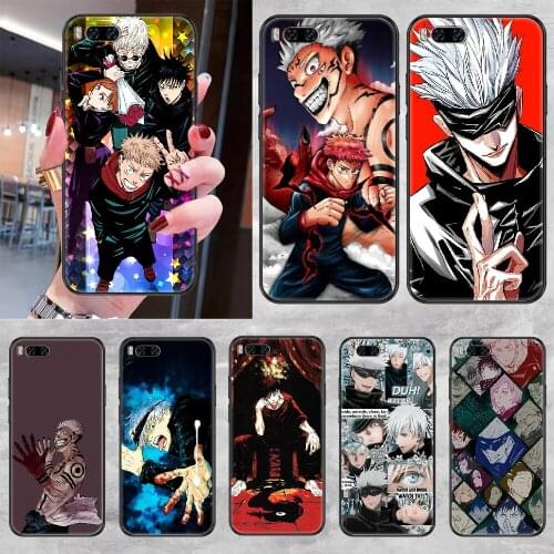 Jujutsu Kaisen Phone case For Xiaomi Mi Max Note 3 A2 A3 8 9 9T 10 Lite Pro Ultra black 3D back luxury Etui soft funda pretty