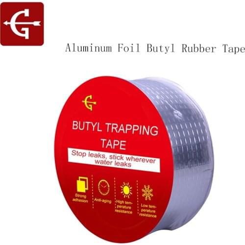 Aluminum Foil Butyl Rubber Tape Stop Leak Stick Waterproof Repair Fix Tape Self Adhesive For Roof Hose Marine Maintenance
