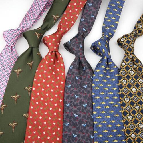 Mens Tie Printing 9cm Retro Polyester Necktie Shirt Accessories Casual Ties For Men Cravat Wedding Business Party Gift Cravate