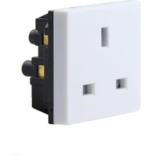 2PCS White UK Power Wall Socket 250V 13A Card Socket 50X 50MM For UK Singapore Malaysia