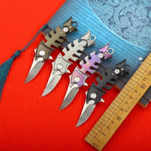 New lockless mini folding knife field bottle opener M390 powder steel titanium alloy handle EDC outdoor hunting pocket knife