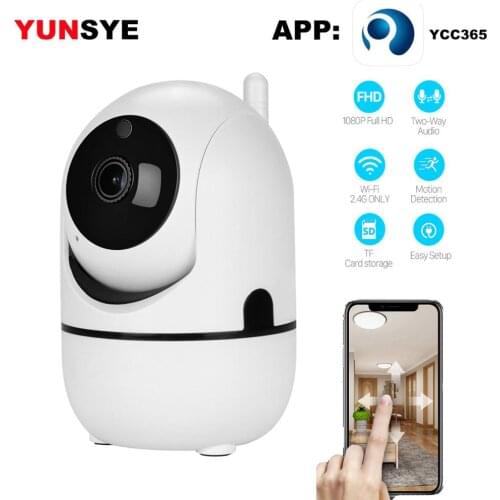 YUNSYE 1080P Cloud Wireless IP Camera Intelligent Auto Tracking CCTV for home security monitoring Wifi Camera Baby monitor IR:15