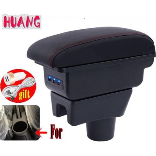 For Mitsubishi Mirage Space Star armrest box universal car center console modification accessories double raised with USB