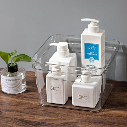 Transparent plastic container lid organizer pet freezer storage bin kitchen stacakble storage