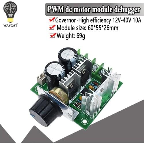 DC 12V 24V 30V 40V 13KHZ Auto PWM DC Motor Speed Regulator Governor Speed Controller Switch 10A 50V 1000uF