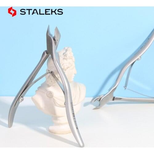 STALEKS Stainless Steel Toenail Cuticle Nipper High Precision Dead Skin Scissor Nail Cuticle Scissors Plier Manicure ToolNS-80-3
