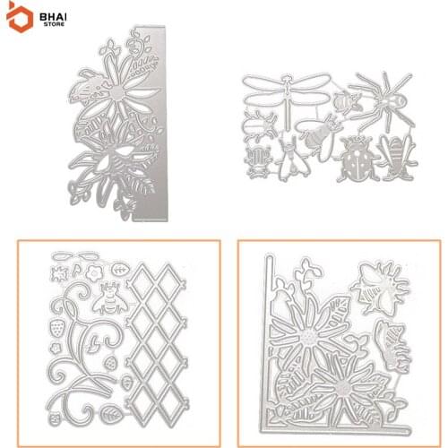 Carbon Steel Metal Cutting Die DIY Small Insects and Fence for decorative Scrapbook Album Festival Card Making 2021