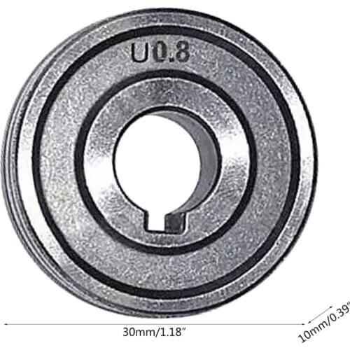 Welding Feeder Roll V U nurl Groove 0.6mm 0.8mm 1.0mm Size 30x10x10mm for steel Aluminum Flux Cord Wire Mig Wire Feeder
