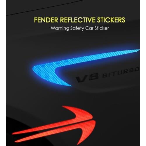 Reflective Tape Mark Front Fender Side Air Vent Decal Cover Trim Sticker For Mercedes Benz C E S class W205 W204 AMG Accessories