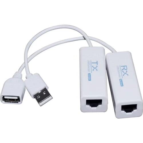 USB 2.0 200M Extender Over RJ45 Ethernet Cable Extension Adapter TX RX Sender Receiver by CAT5E or CAT6 Cat5e/6