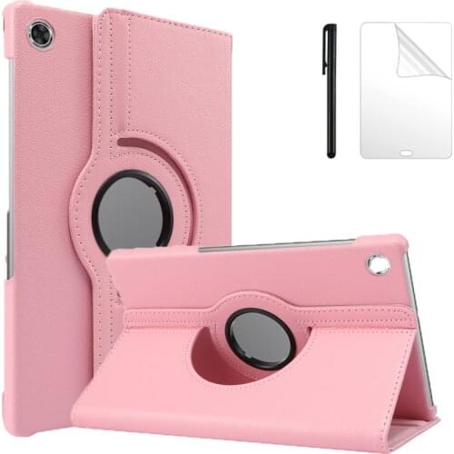 360 Rotating Litchi Flip Stand PU Leather For Lenovo Tab M10 HD (2nd Gen) TB-X306F X306X 10.1 x306x 2020 Tablet case + Film