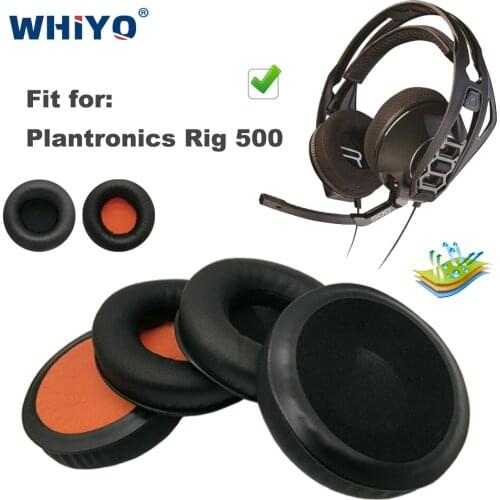 Replacement Ear Pads for Plantronics Rig 500 Rig500 Rig-500 Headset Parts Leather Earmuff Earphone Sleeve Cover