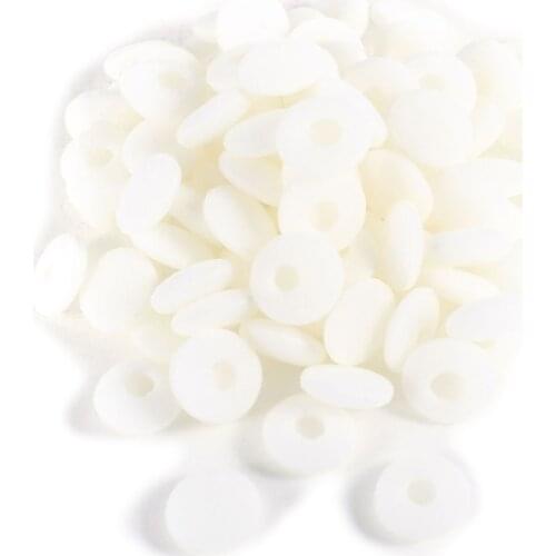 100 Pcs White Soft Sponge Earphone Ear Pad Cover Replacement