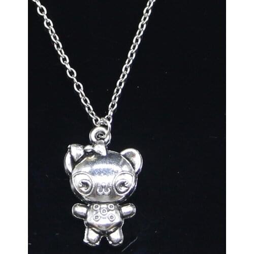 20pcs New Fashion Necklace 29x23mm bear baby Pendants Short Long Women Men Colar Gift Jewelry Choker