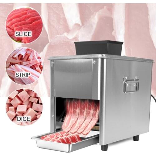 220V 850W Electric Meat Cutter Cutting Machine Meat Slicer Multifunction w/15mm Slicing Blade for Vegetable Pork Lamb Beef